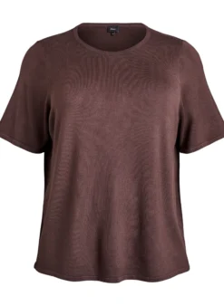 Kurzärmelige Strickbluse aus Viskose
