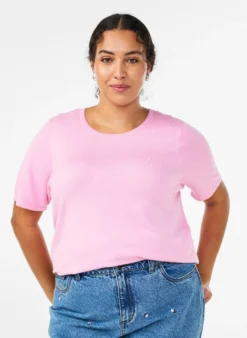 Kurzärmelige Strickbluse aus Viskose