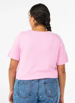 Kurzärmelige Strickbluse aus Viskose