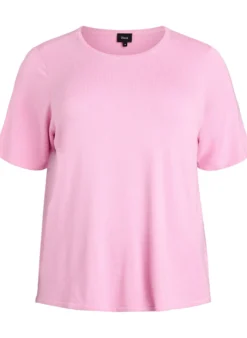 Kurzärmelige Strickbluse aus Viskose