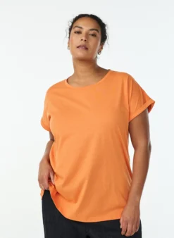 Kurzärmeliges T-Shirt aus Baumwollmischgewebe