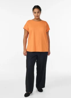 Kurzärmeliges T-Shirt aus Baumwollmischgewebe