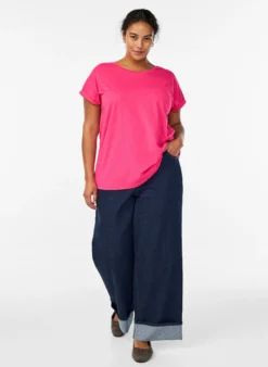 Kurzärmeliges T-Shirt aus einer Baumwollmischung