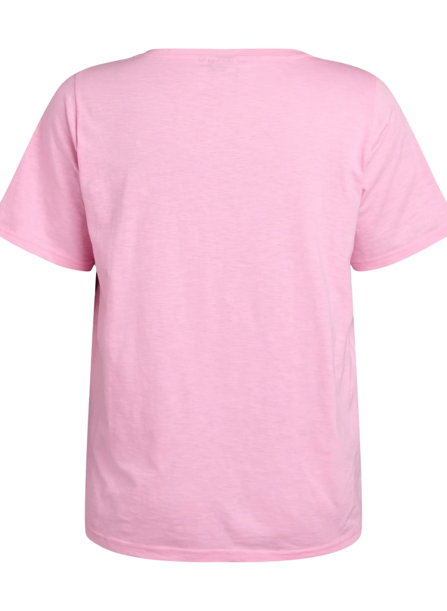 Kurzärmliges Basic-T-Shirt mit V-Ausschnitt