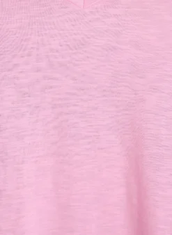 Kurzärmliges Basic-T-Shirt mit V-Ausschnitt