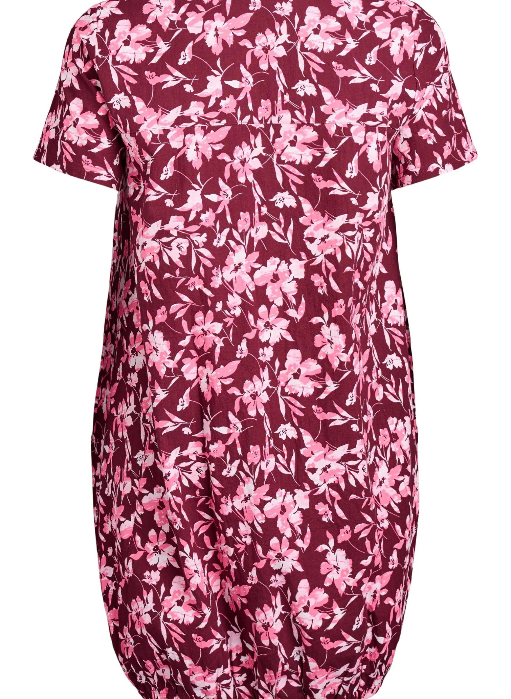 Kurzärmliges Baumwollkleid mit Aufdruck