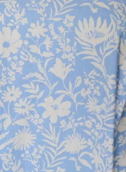 Kurzärmliges Baumwollkleid mit Aufdruck