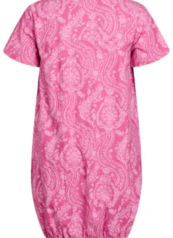Kurzärmliges Baumwollkleid mit Aufdruck