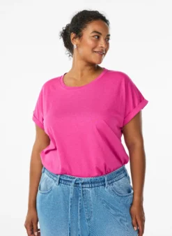 Kurzärmliges T-Shirt aus einer Baumwollmischung
