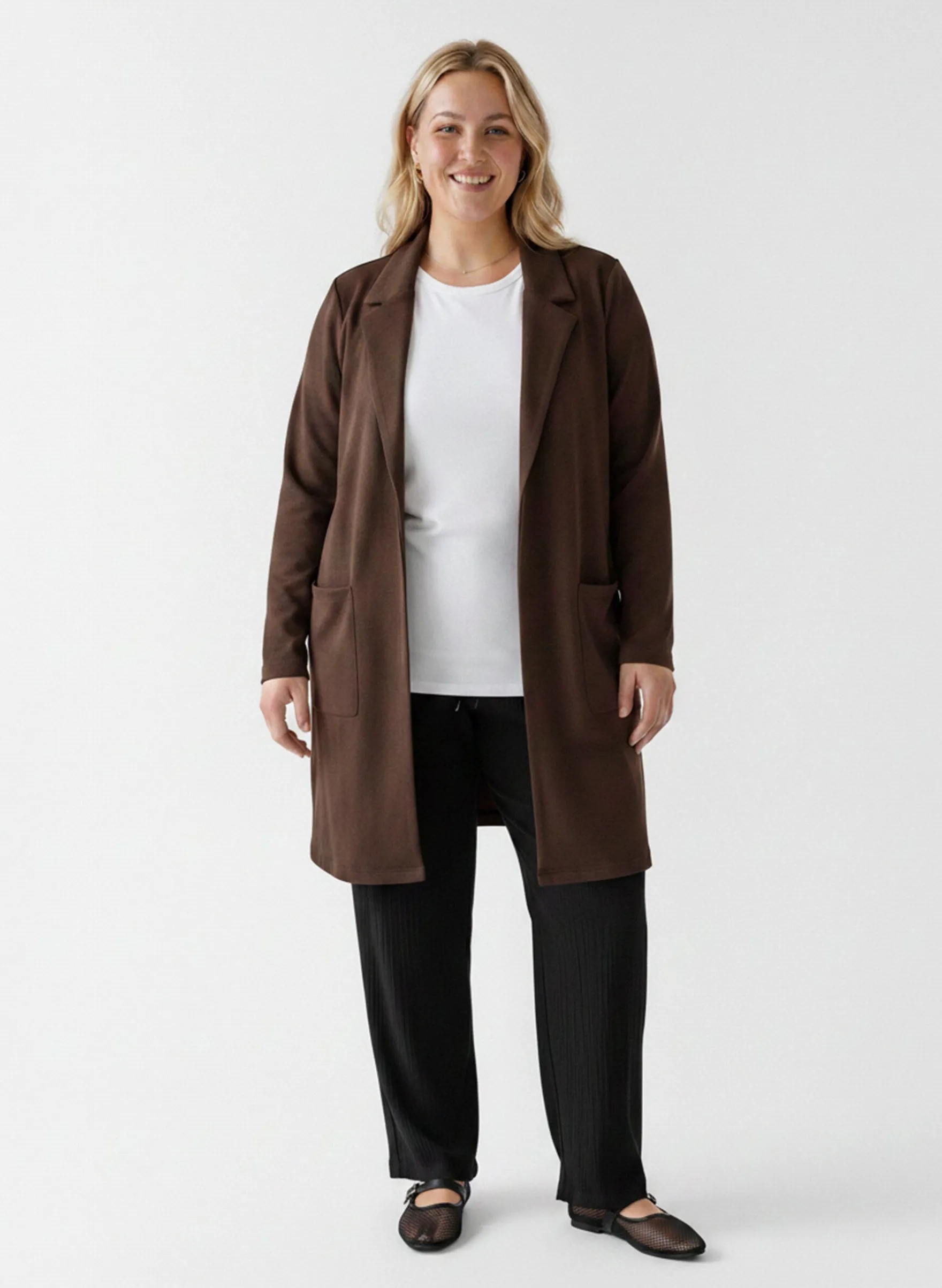 Lange Blazer mit Taschen