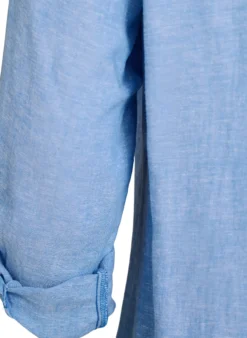 Lange Bluse aus Leinen und Viskose