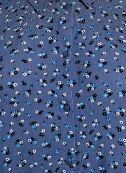 Lange Bluse mit geblümtem Print