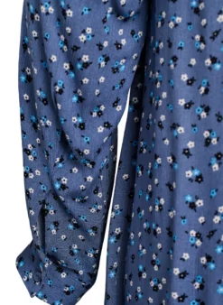 Lange Bluse mit geblümtem Print