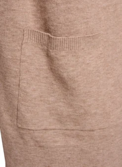 Lange offene Strickjacke mit Taschen
