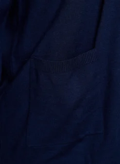 Lange offene Strickjacke mit Taschen