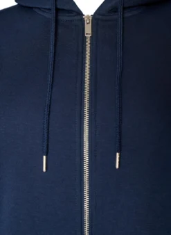 Langer Hoodie mit Reißverschluss und Taschen