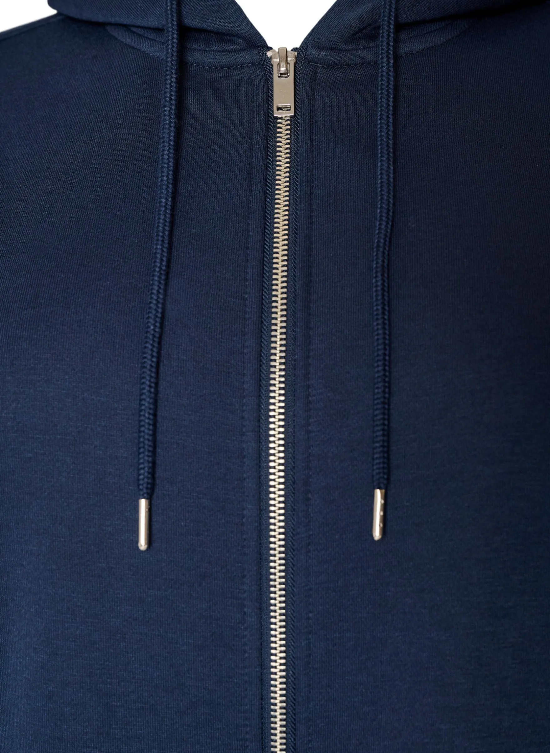 Langer Hoodie mit Reißverschluss und Taschen