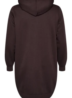 Langer Hoodie mit Reißverschluss und Taschen