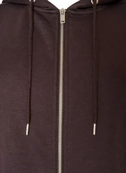 Langer Hoodie mit Reißverschluss und Taschen
