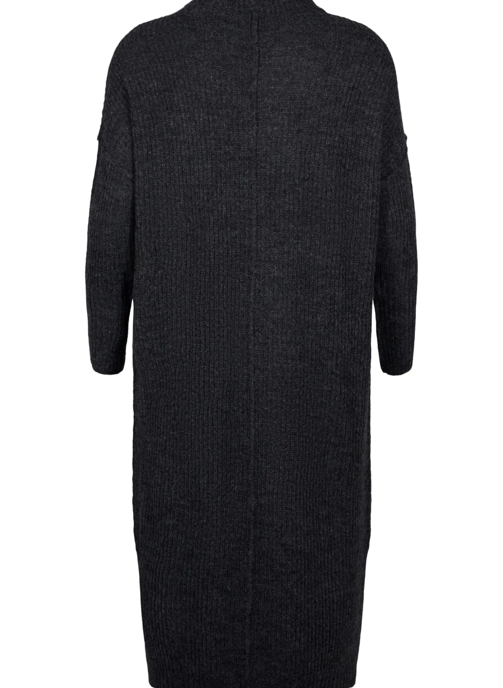 Langes, übergroßes Strickkleid mit Schlitz