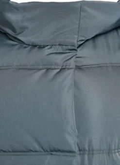 Lange Steppjacke mit Kapuze