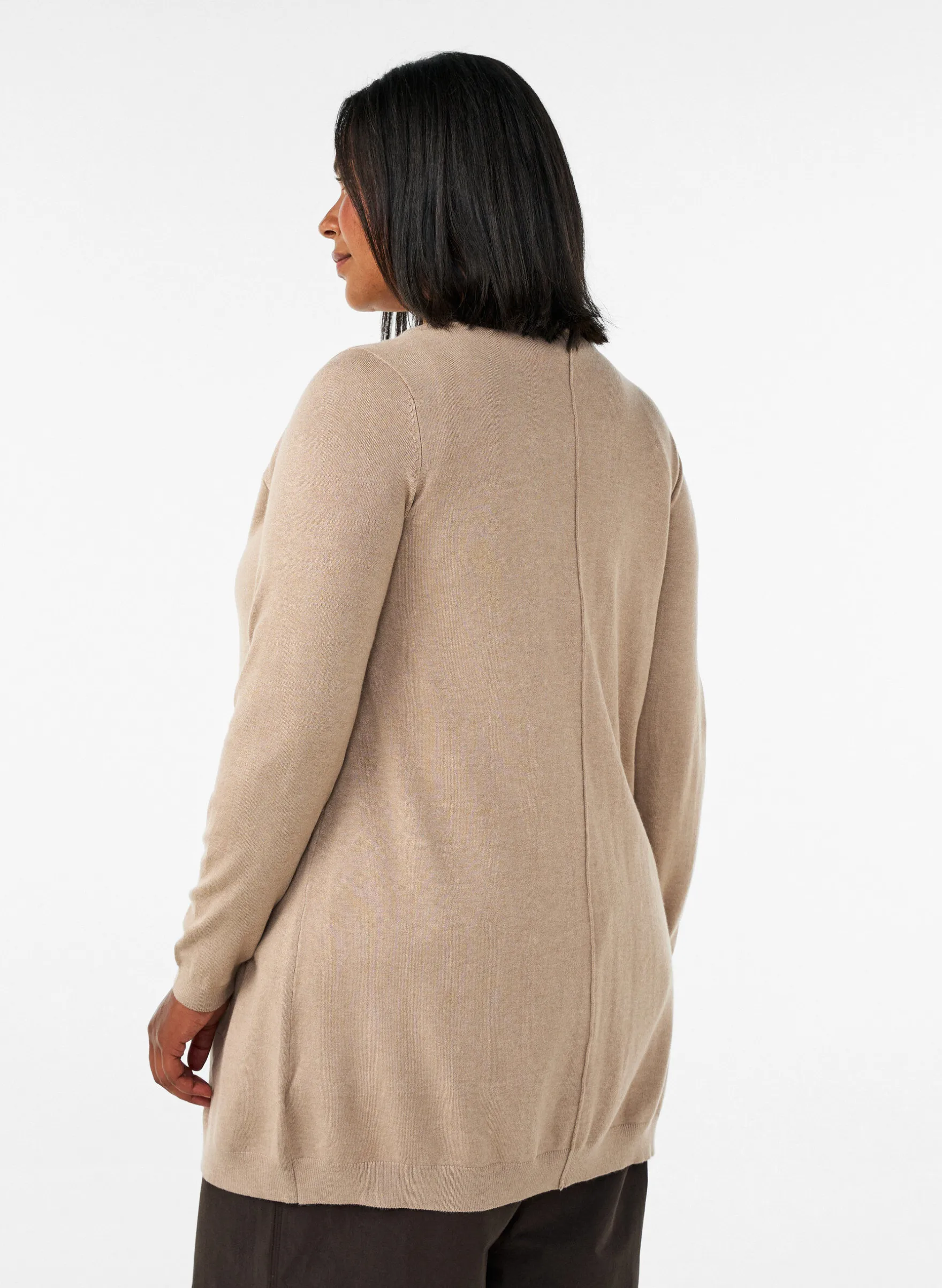 Lange Strickjacke aus einer Viskosemischung