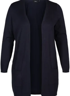 Lange Strickjacke aus einer Viskosemischung