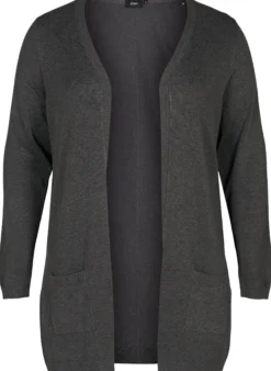 Lange Strickjacke aus einer Viskosemischung