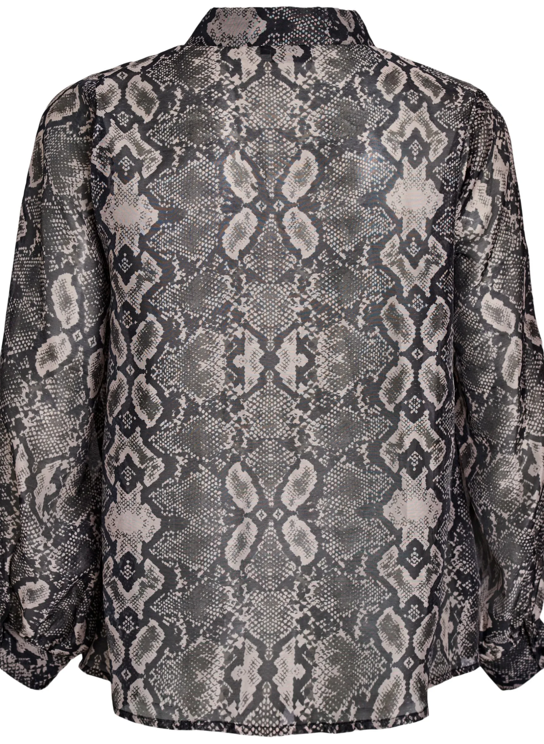 Langärmelige Bluse mit Schlangenprint