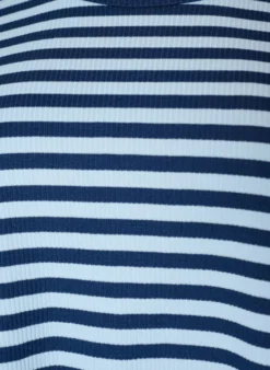 Langärmeliges Nachtoberteil aus geripptem Jersey mit Streifen