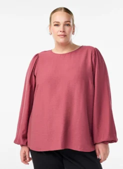 Langärmlige Bluse aus Viskose