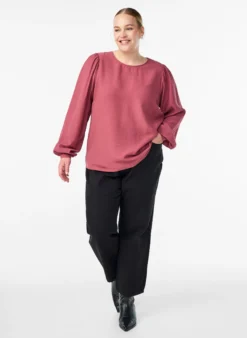 Langärmlige Bluse aus Viskose