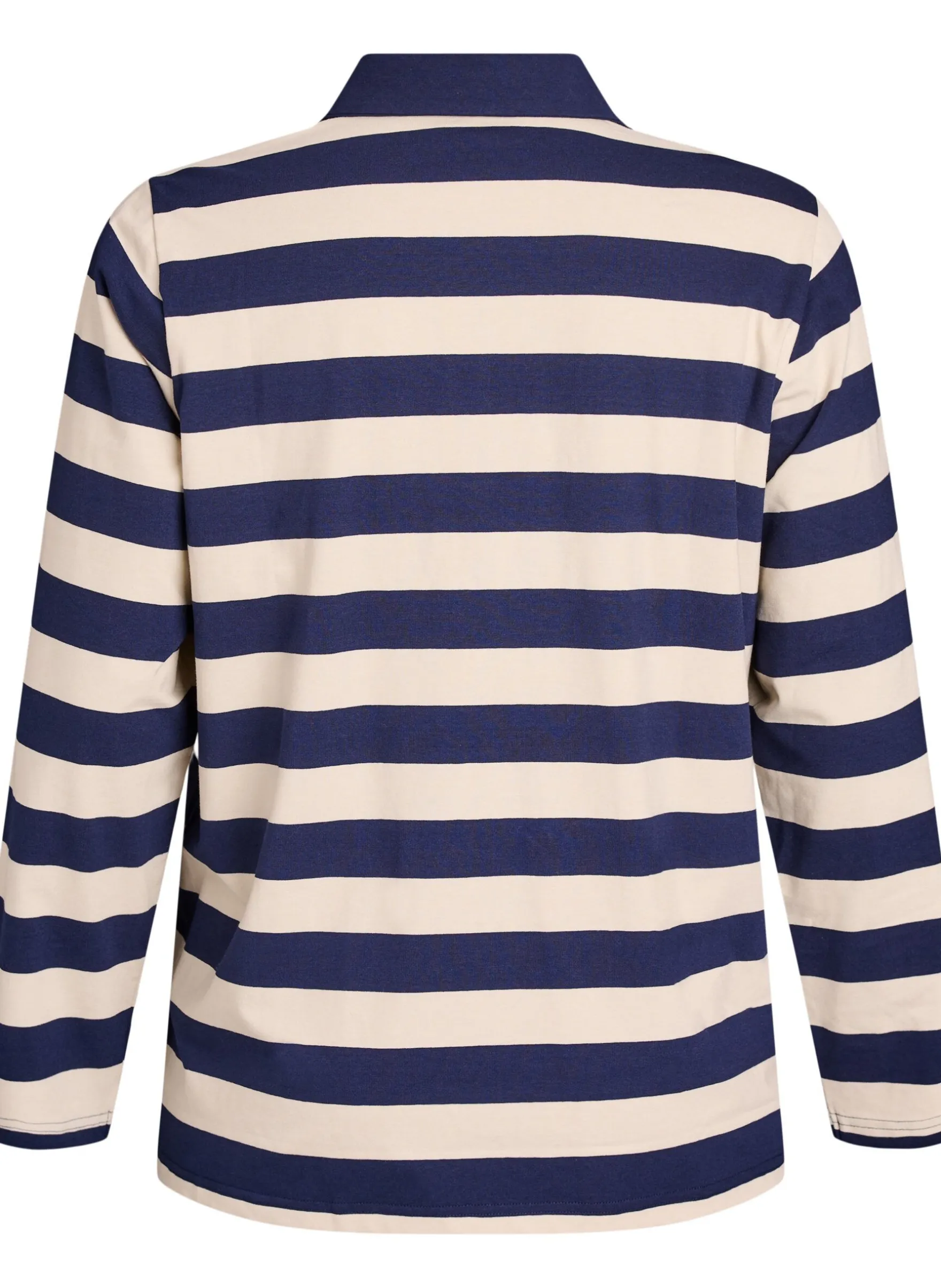 Langärmliges Poloshirt mit breiten Streifen