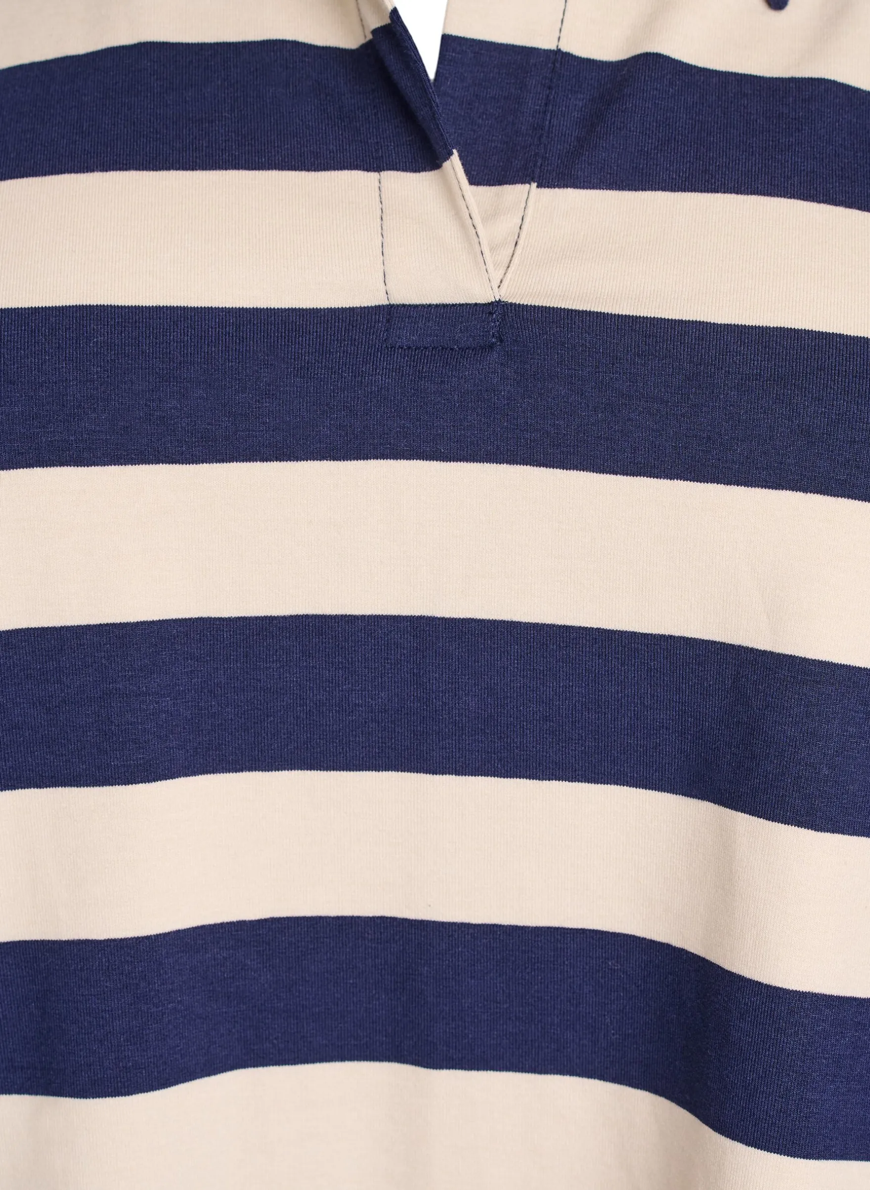 Langärmliges Poloshirt mit breiten Streifen
