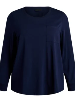 Langärmliges Pyjamaoberteil aus weichem Baumwolljersey