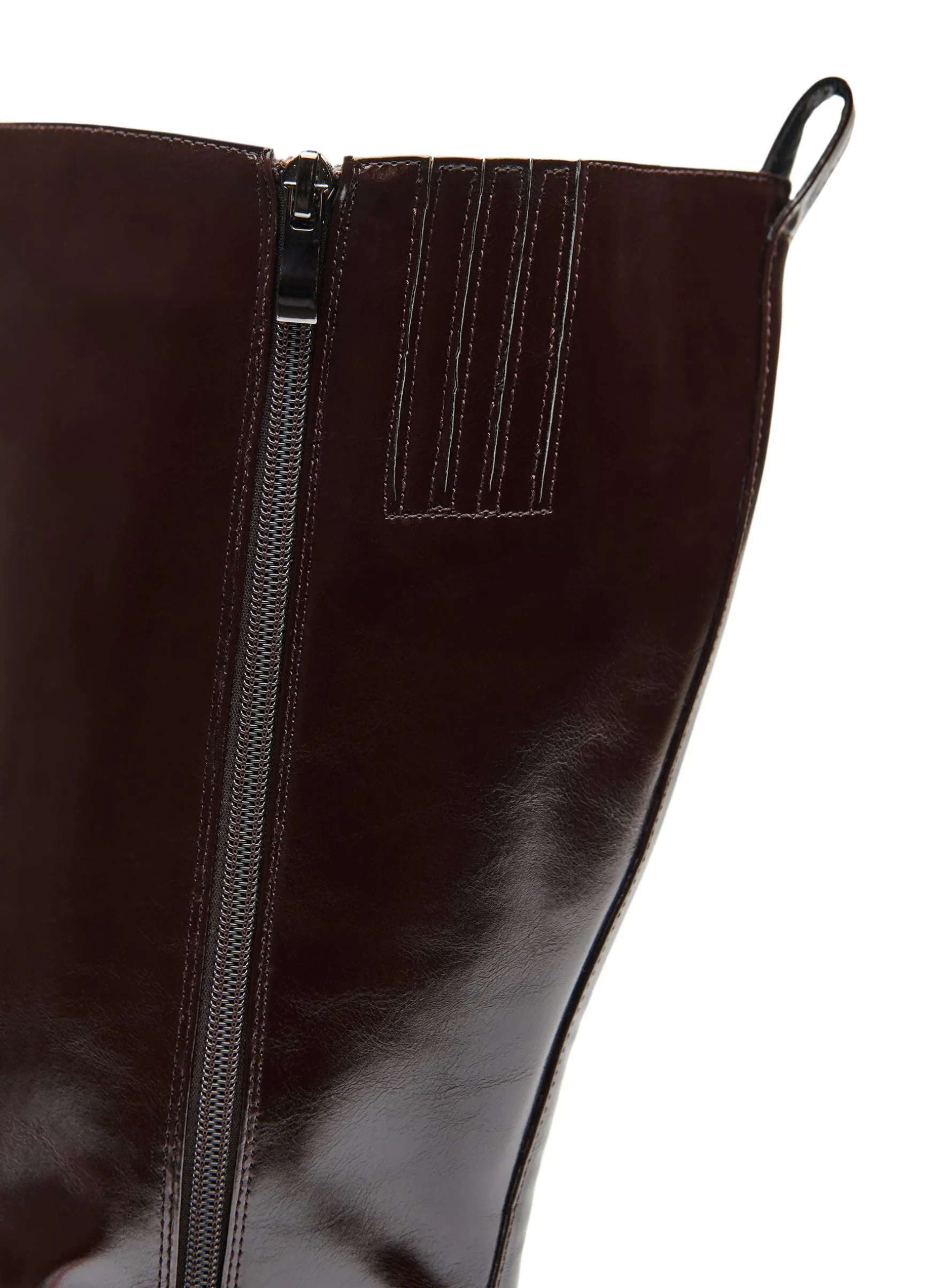 Langschaftstiefel mit leichter Crackle-Optik