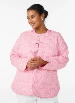 Leichte Steppjacke mit Blumenmuster