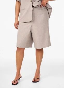 Lockere Bermudashorts mit hoher Taille