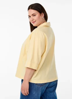 Lockere Bluse mit Kragen und 1/2 Ärmeln
