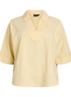 Lockere Bluse mit Kragen und 1/2 Ärmeln