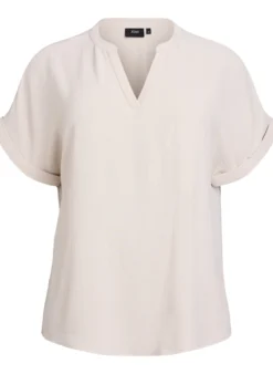 Lockere Bluse mit kurzen Ärmeln
