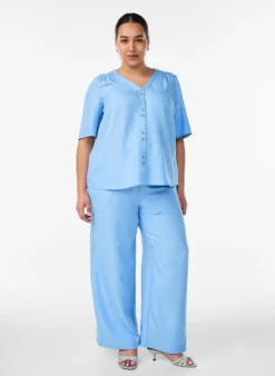Lockere Hose mit elastischem Bund und Taschen