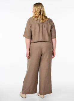Lockere Hose mit elastischem Bund und Taschen