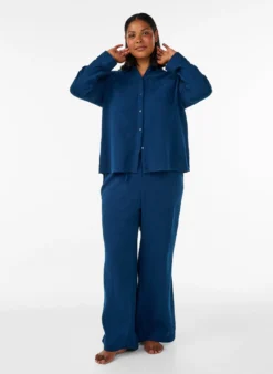 Lockere Pyjamahose aus Baumwoll-Musselin