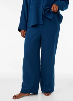 Lockere Pyjamahose aus Baumwoll-Musselin