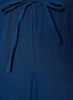 Lockere Pyjamahose aus Baumwoll-Musselin