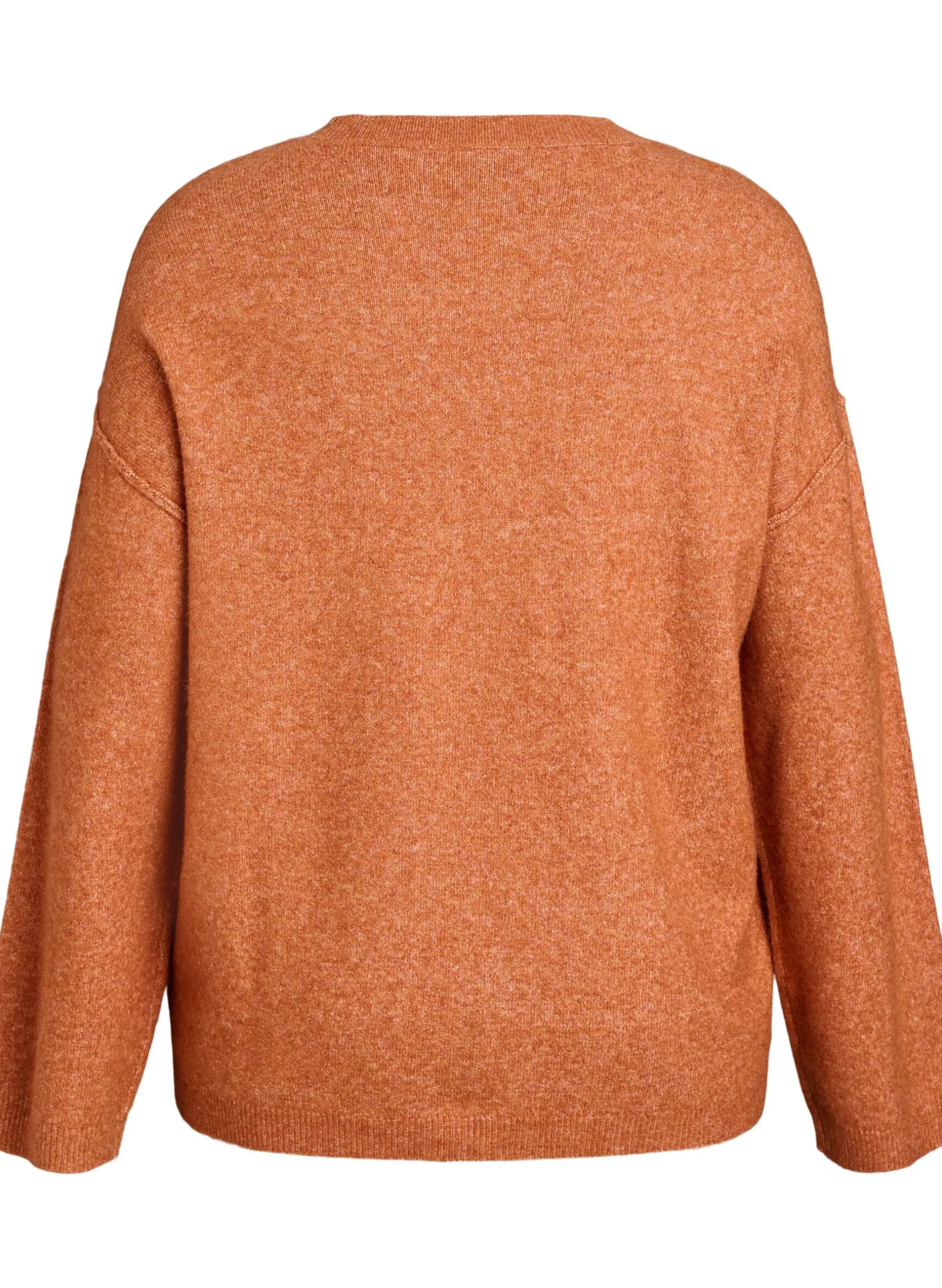 Lockerer Strickpullover mit Kontrastnähten