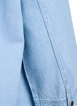 Lockeres Denimhemd mit 3/4-Ärmeln