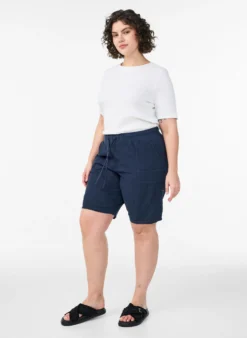 Lockere Shorts aus Baumwolle mit Taschen