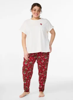 Lockeres Nachtt-Shirt aus Baumwolle mit Printdetail